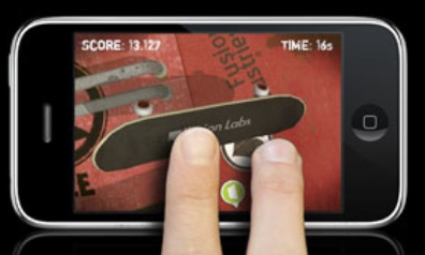 Sample ‘fingerboarding’ with Touchgrind, in iPhone!